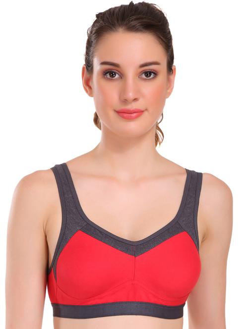 color block non padded sports bra - 18658418 - Very Small Image - 1