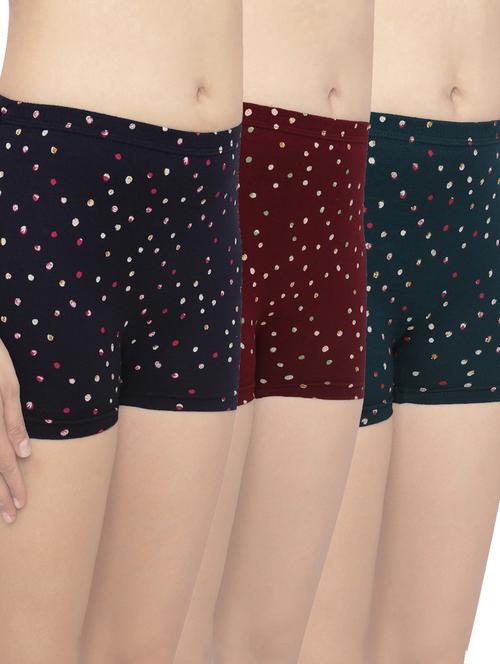 pack of 3 printed boy shorts panty - 18658556 - Very Small Image - 1