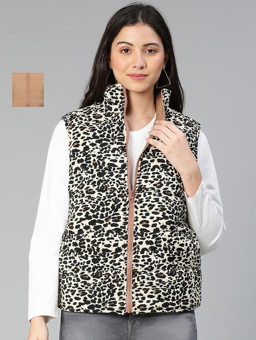 reversible printed quilted jacket - 18658795 - Very Small Image - 1