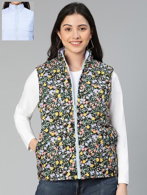reversible printed quilted jacket - 18658797 - Very Small Image - 1