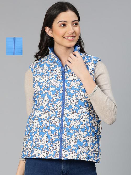 reversible printed quilted jacket - 18658800 - Very Small Image - 1