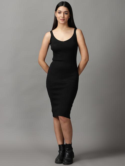women's bodycon solid dress - 18658920 - Very Small Image - 1