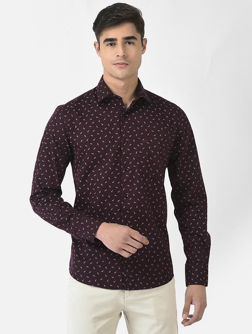 mens micro print casual shirt - 18659667 - Very Small Image - 1