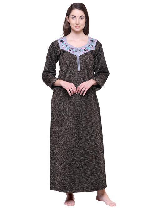 square neck self desin nighty - 18666597 - Very Small Image - 1