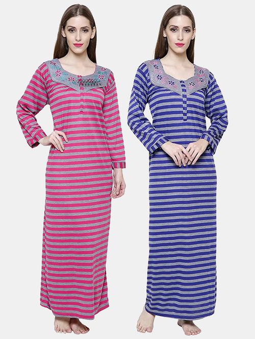multi colored woolen nighty - 18666616 - Very Small Image - 1