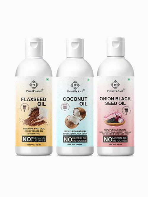 pack of 3 puri flame hair oil - 18672431 - Very Small Image - 1