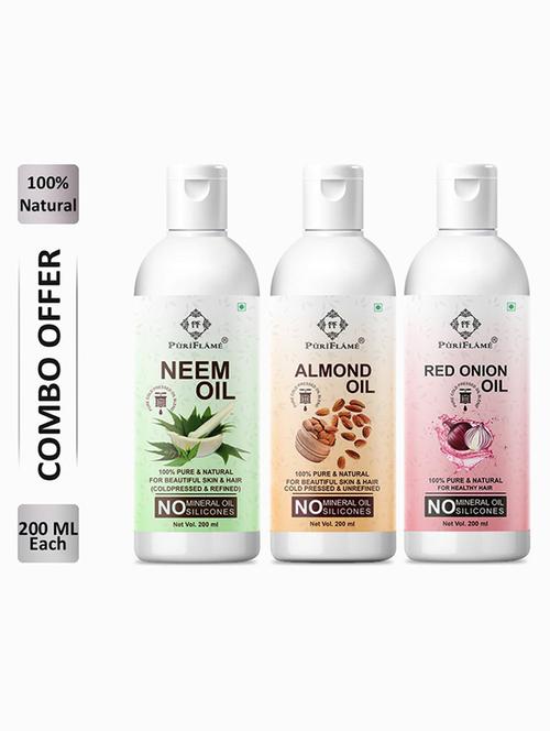 pack of 3 puri flame hair oil - 18675605 - Very Small Image - 1
