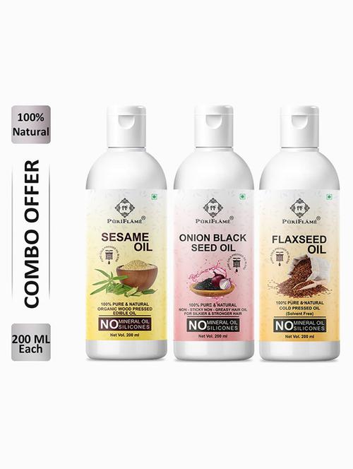 pack of 3 puri flame hair oil - 18675616 - Very Small Image - 1
