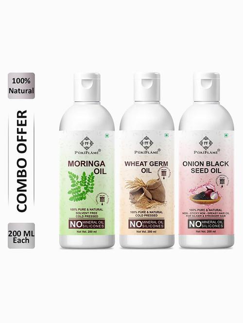 pack of 3 puriflame hair oil - 18675700 - Very Small Image - 1