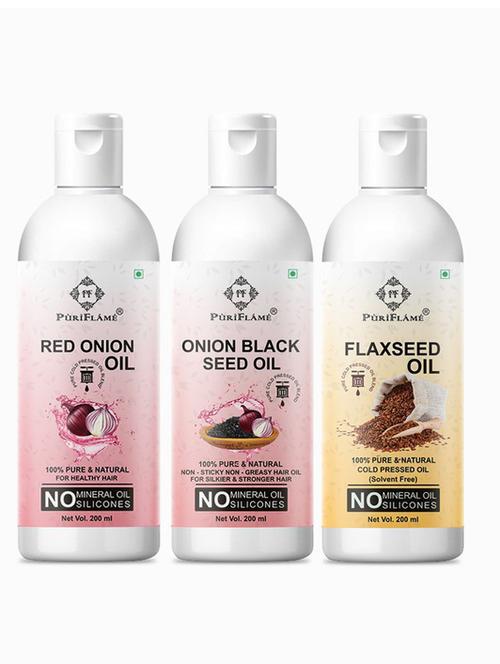 pack of 3 puri flame hair oil - 18676043 - Very Small Image - 1