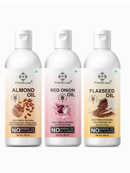 pack of 3 puri flame hair oil - 18676072 - Very Small Image - 1