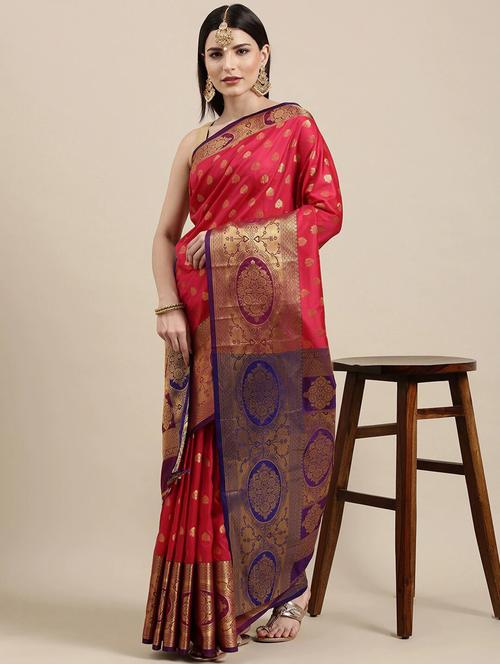 self design banarasi saree - 18678764 - Very Small Image - 1