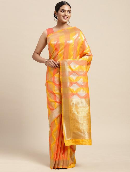 self design banarasi saree - 18678853 - Very Small Image - 1