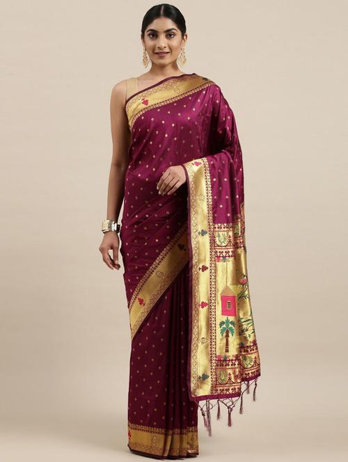 self design paithani saree - 18678925 - Very Small Image - 1