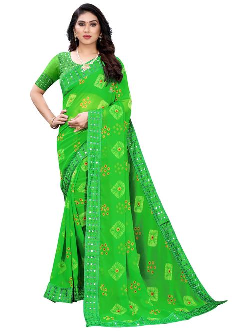 lace detailed self design saree with blouse - 18679003 - Very Small Image - 1