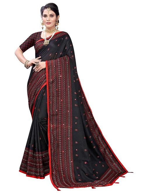 embroidered charming fancy saree with blouse - 18679017 - Very Small Image - 1