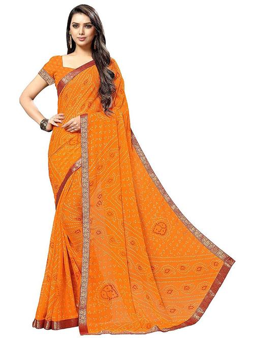 self design printed saree with blouse - 18679102 - Very Small Image - 1