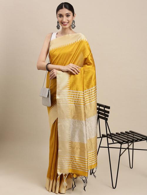 printed self design silk saree - 18679173 - Very Small Image - 1
