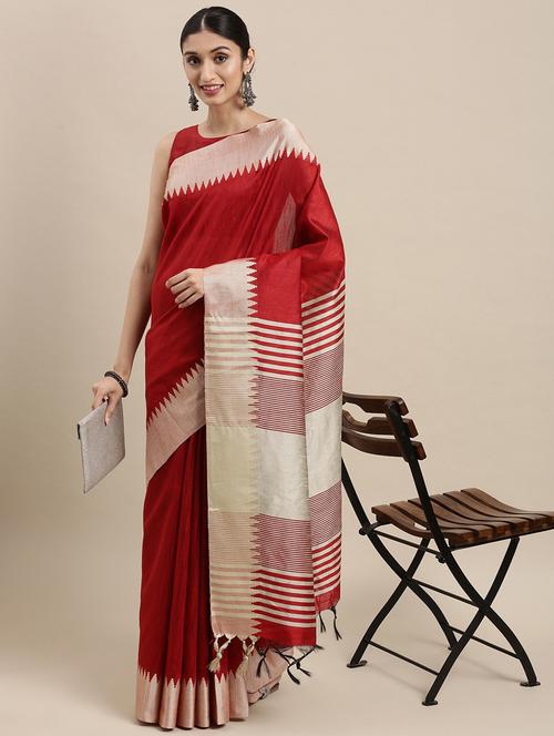 printed self design silk saree - 18679176 - Very Small Image - 1