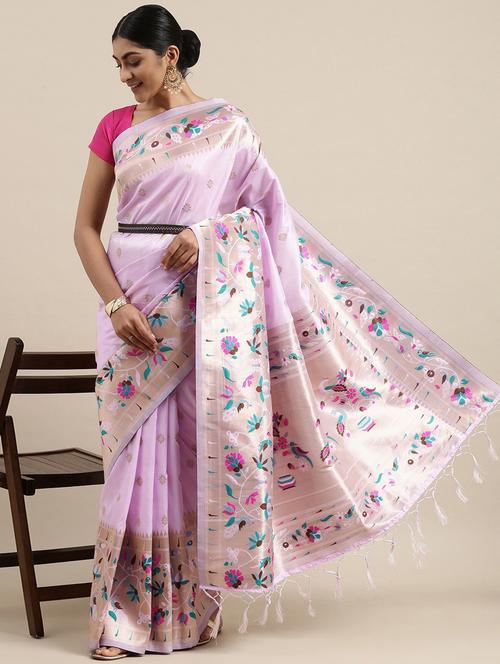 printed self design silk saree - 18679184 - Very Small Image - 1