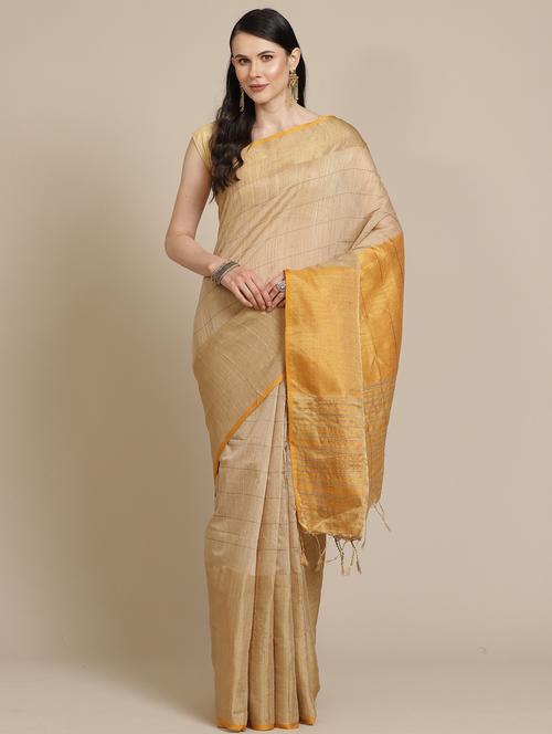 yellow coloured kasavu saree - 18679350 - Very Small Image - 1