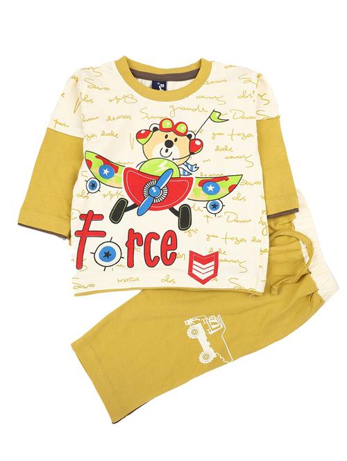 yellow cotton suit sets twin & dungree - 18679868 - Very Small Image - 1