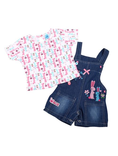 girls printed dungaree set - 18680039 - Very Small Image - 1