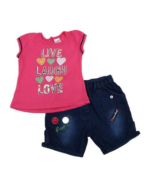 girls printed shorts set - 18680118 - Very Small Image - 1