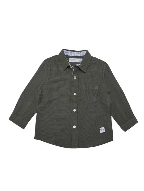 boys grey solid shirt - 18682820 - Very Small Image - 1