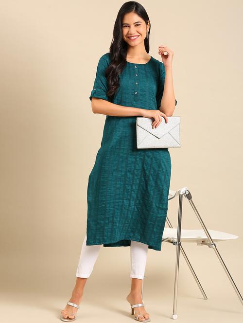 women's straight kurta - 18682926 - Very Small Image - 1