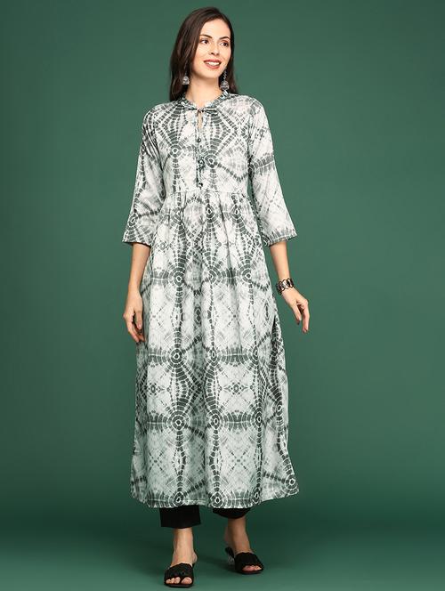 women's flared kurta - 18683085 - Very Small Image - 1
