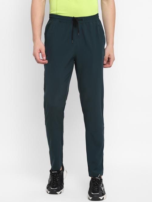 green solid full length track pant - 18684250 - Very Small Image - 1