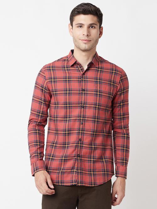 red checkered casual shirt - 18684274 - Very Small Image - 1