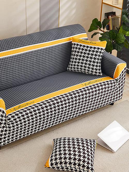 hounds tooth sofa cover - 18684490 - Very Small Image - 1