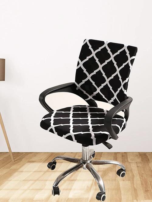 polyester snapdex office chair cover, washable chair slipcover (black diamond,1) - 18684641 - Very Small Image - 1