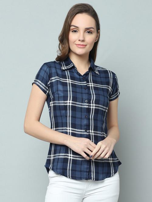short sleeve checkered regular shirt - 18685028 - Very Small Image - 1