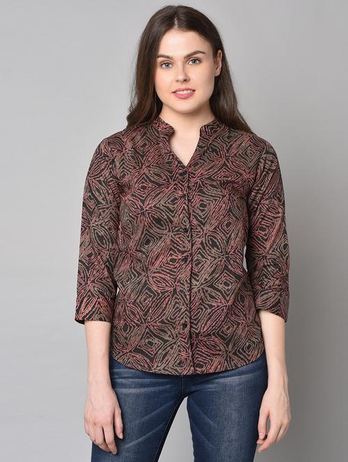 three quarter sleeve printed regular shirt - 18685030 - Very Small Image - 1