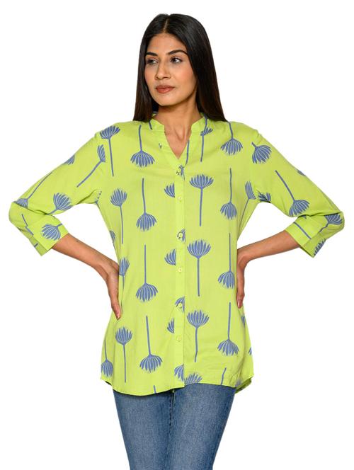 multi colored viscose regular shirt - 18685103 - Very Small Image - 1
