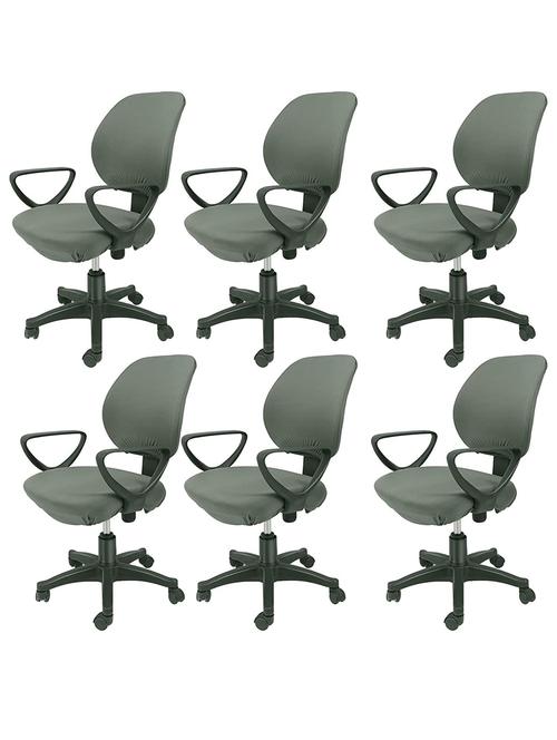polyester snapdex office chair cover, washable chair slipcover (grey, 6) - 18685770 - Very Small Image - 1