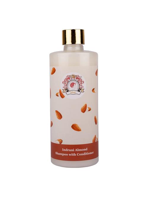 indrani almond shampoo with conditioner for women to reduce hair fall, promote hair growth, control dandruff 500 ml - 18686173 - Very Small Image - 1