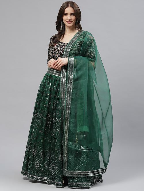 embroidered lehenga and choli with dupatta - 18686848 - Very Small Image - 1