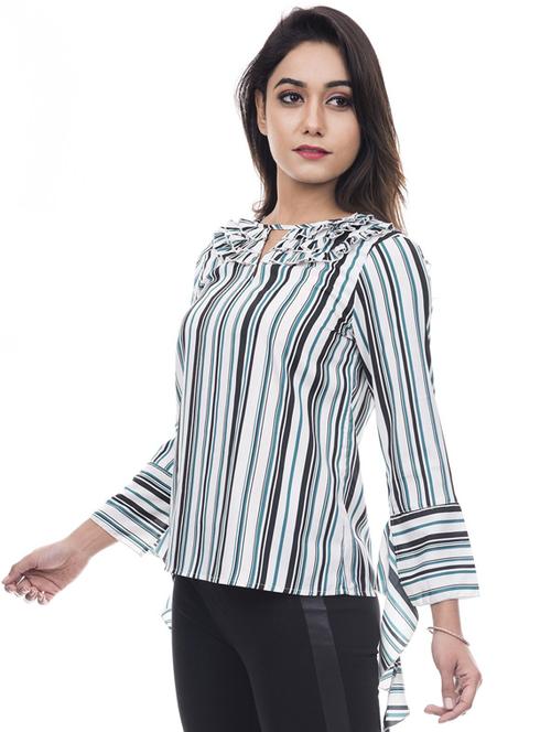 multi colored crepe regular top - 18688093 - Very Small Image - 1