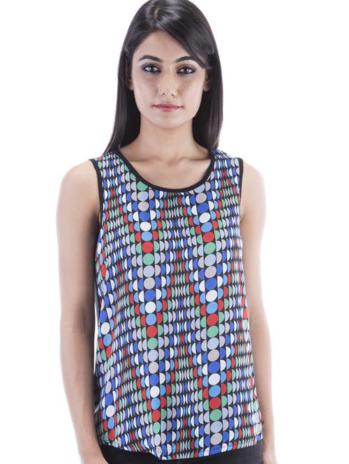 multi colored crepe regular top - 18688219 - Very Small Image - 1