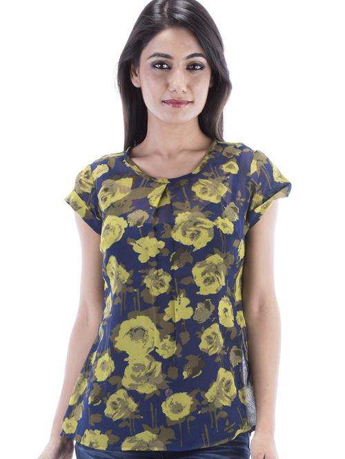 multi colored georgette regular top - 18688224 - Very Small Image - 1
