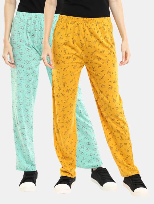 pack off 2 printed casual trousers - 18688706 - Very Small Image - 1