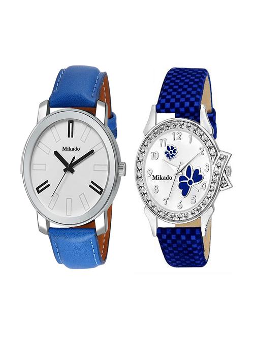 exclusive couple gift item watches combo for men's and boy's - 18688989 - Very Small Image - 1