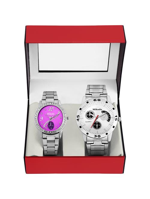 exclusive fashionable couple analog watch - 18689009 - Very Small Image - 1