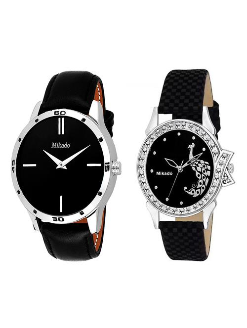 fashion polo couple watches combo for men's and women's - 18689013 - Very Small Image - 1