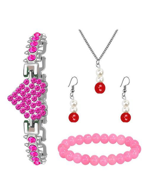 multi colored earring, bracelet & pendant set - 18689210 - Very Small Image - 1