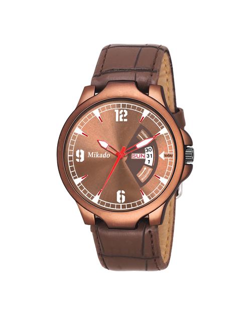 king copper design day and date display analog watch for men's - 18689724 - Very Small Image - 1